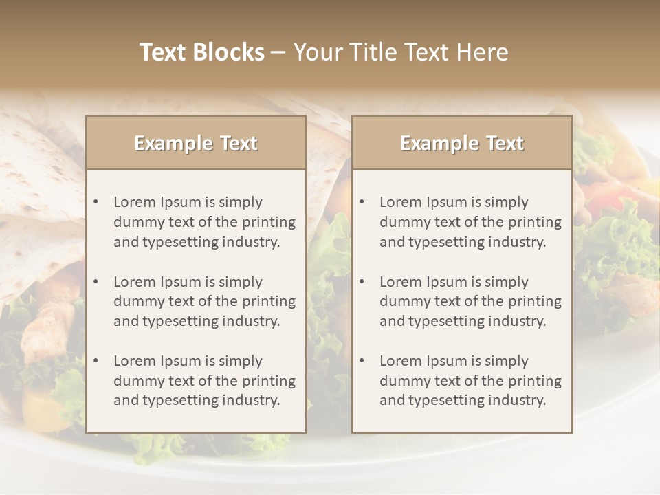 White Food Fast Food PowerPoint Template