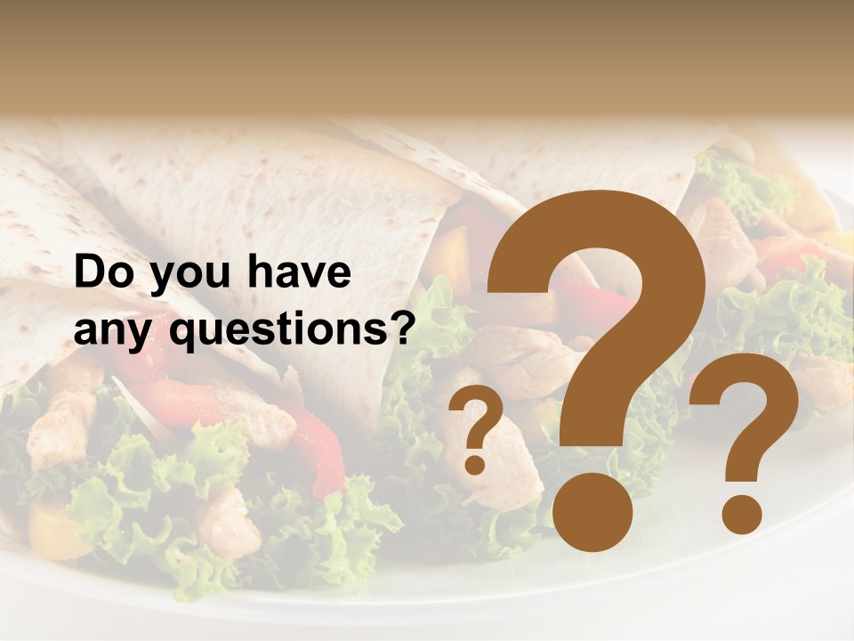 White Food Fast Food PowerPoint Template