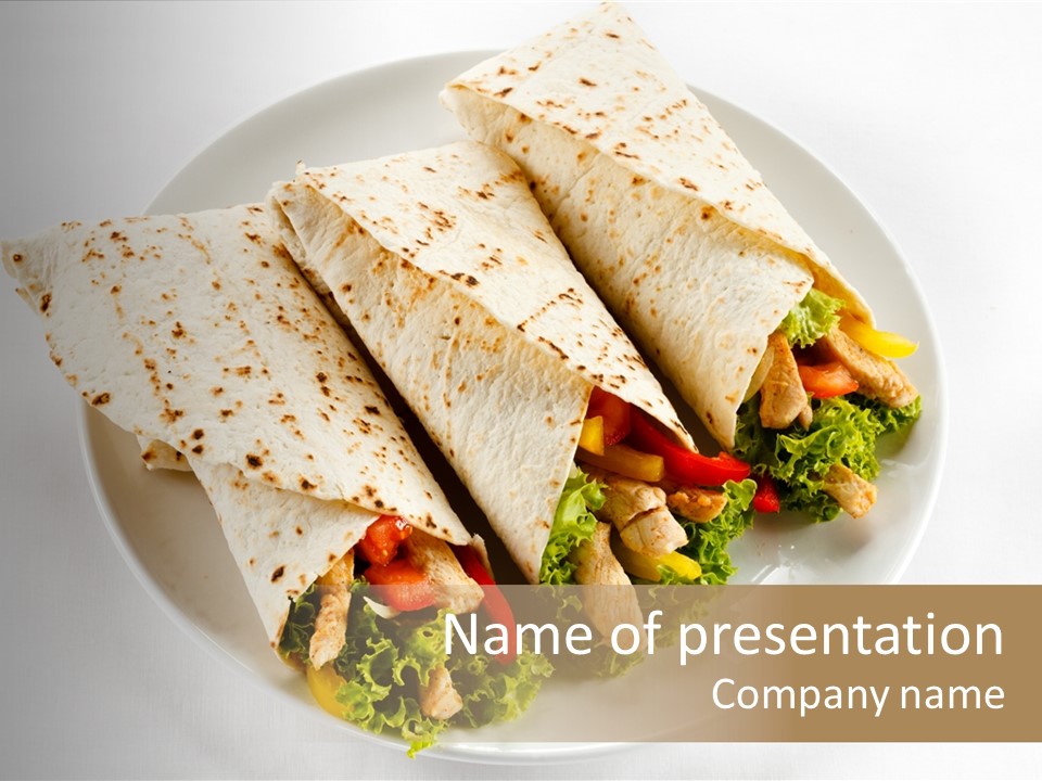 Salad Meat Kebob PowerPoint Template