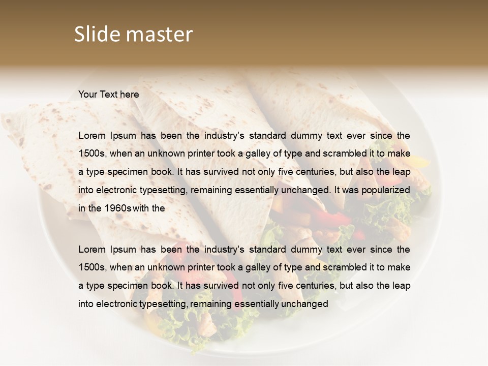 Salad Meat Kebob PowerPoint Template
