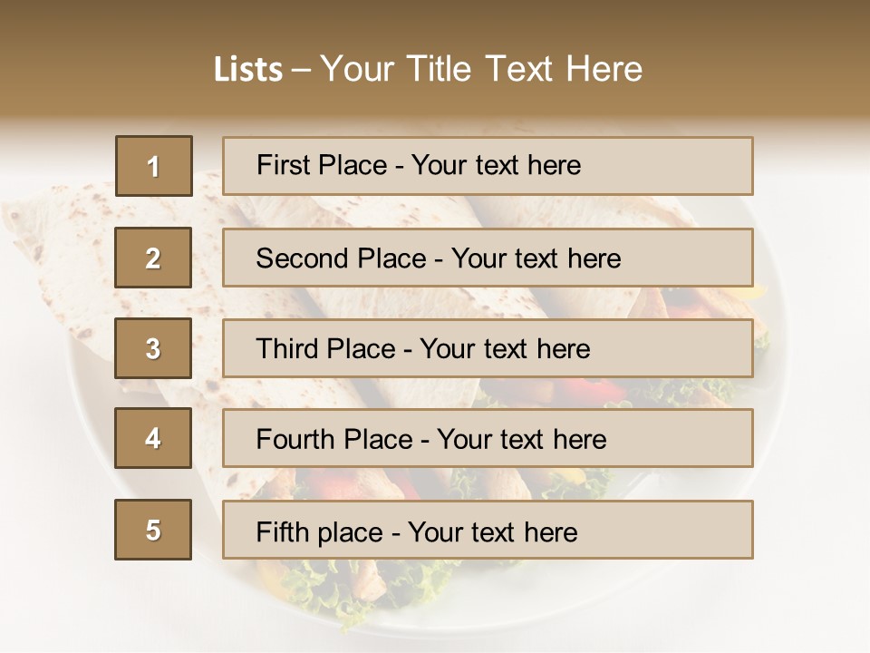 Salad Meat Kebob PowerPoint Template