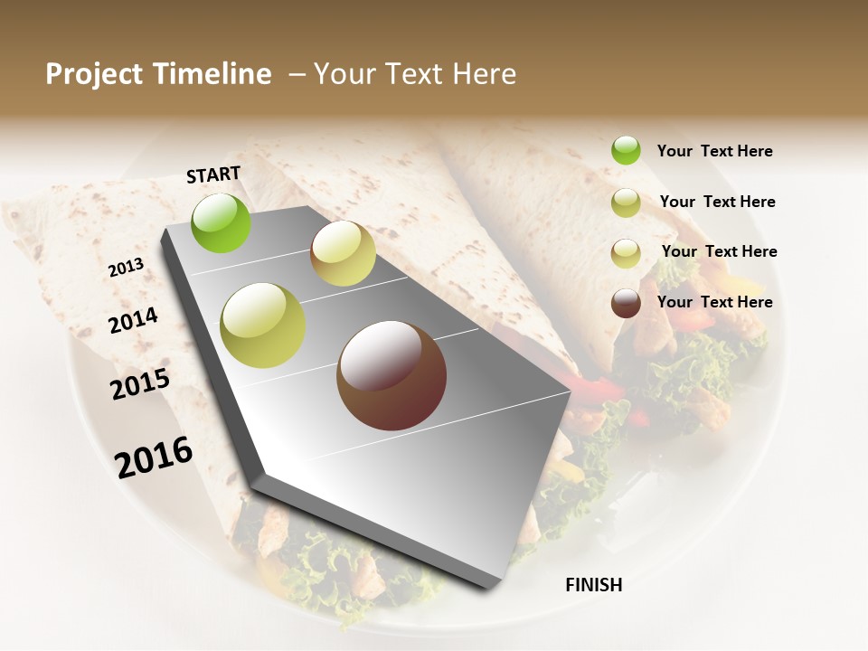 Salad Meat Kebob PowerPoint Template