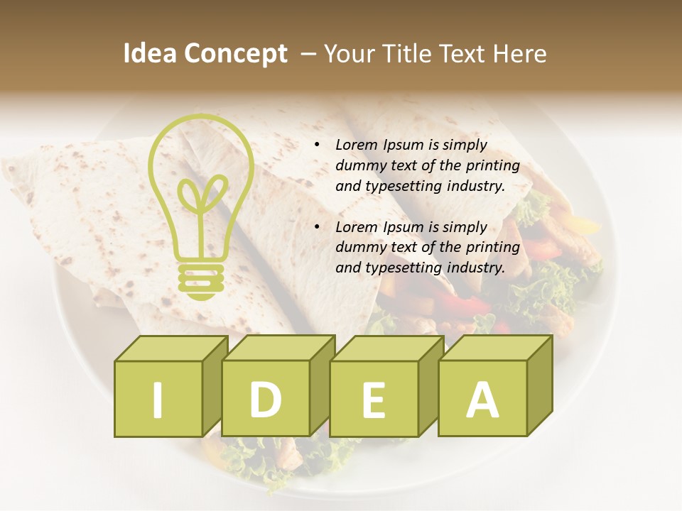 Salad Meat Kebob PowerPoint Template