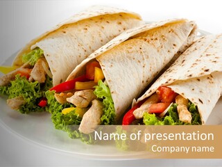 Eating Mexican Horizontal PowerPoint Template