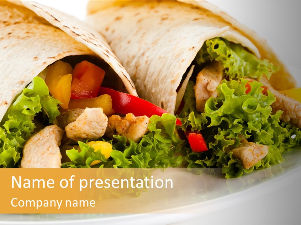 Horizontal Salad Cuisine PowerPoint Template