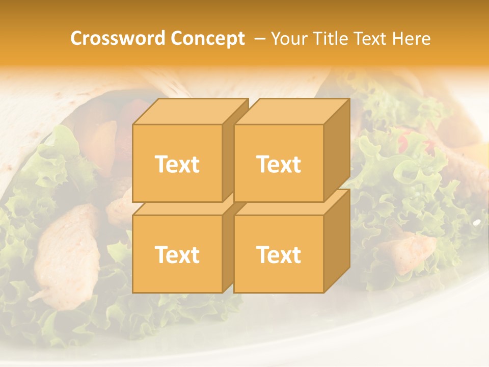 Horizontal Salad Cuisine PowerPoint Template