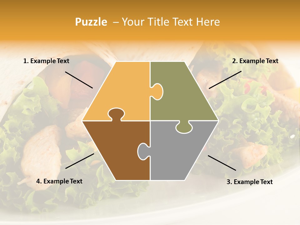 Horizontal Salad Cuisine PowerPoint Template