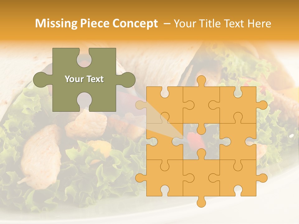 Horizontal Salad Cuisine PowerPoint Template