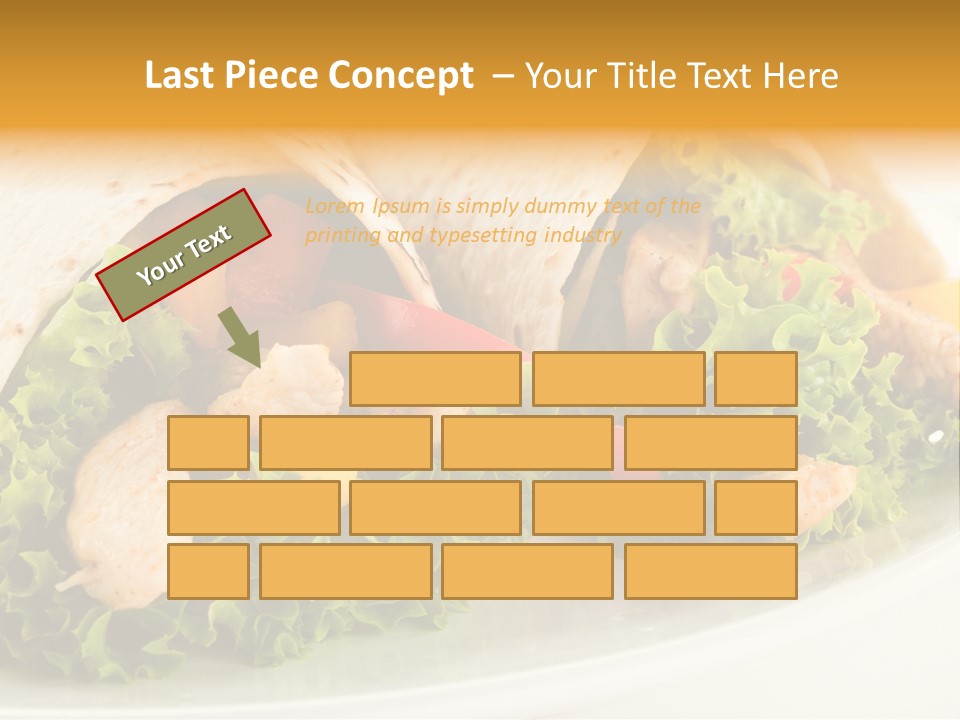 Horizontal Salad Cuisine PowerPoint Template