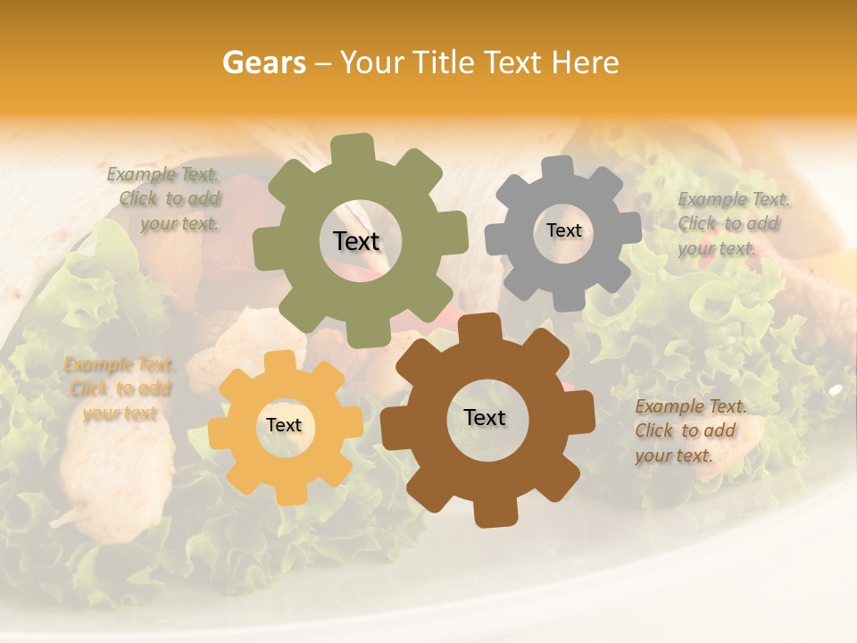 Horizontal Salad Cuisine PowerPoint Template