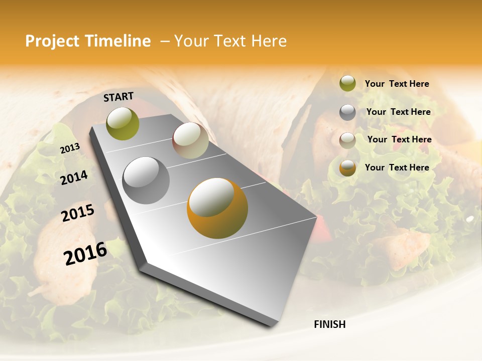 Horizontal Salad Cuisine PowerPoint Template