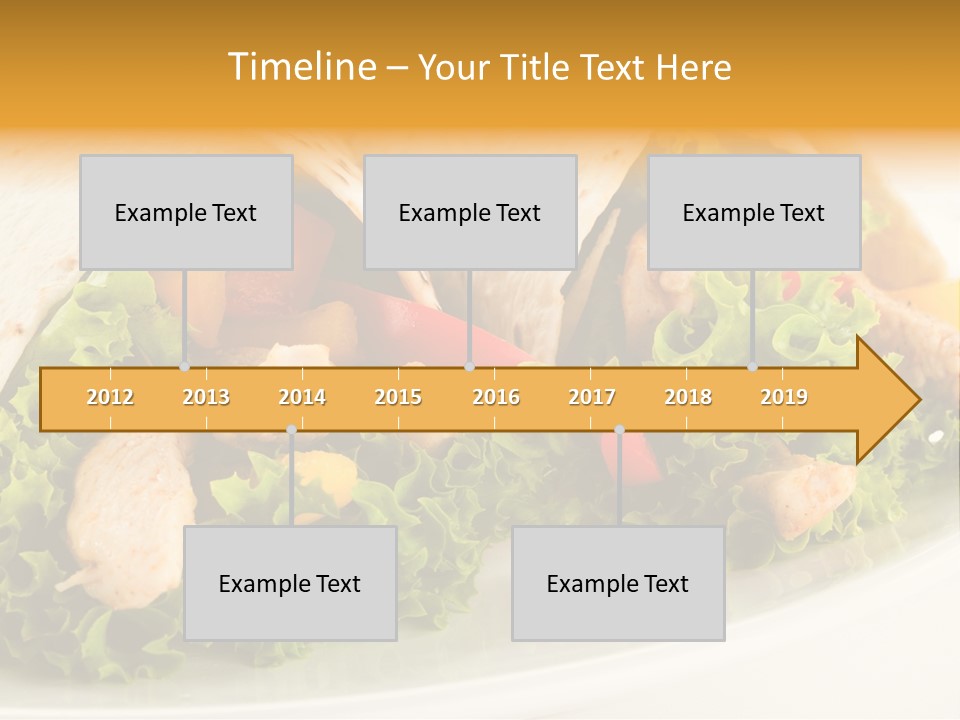 Horizontal Salad Cuisine PowerPoint Template