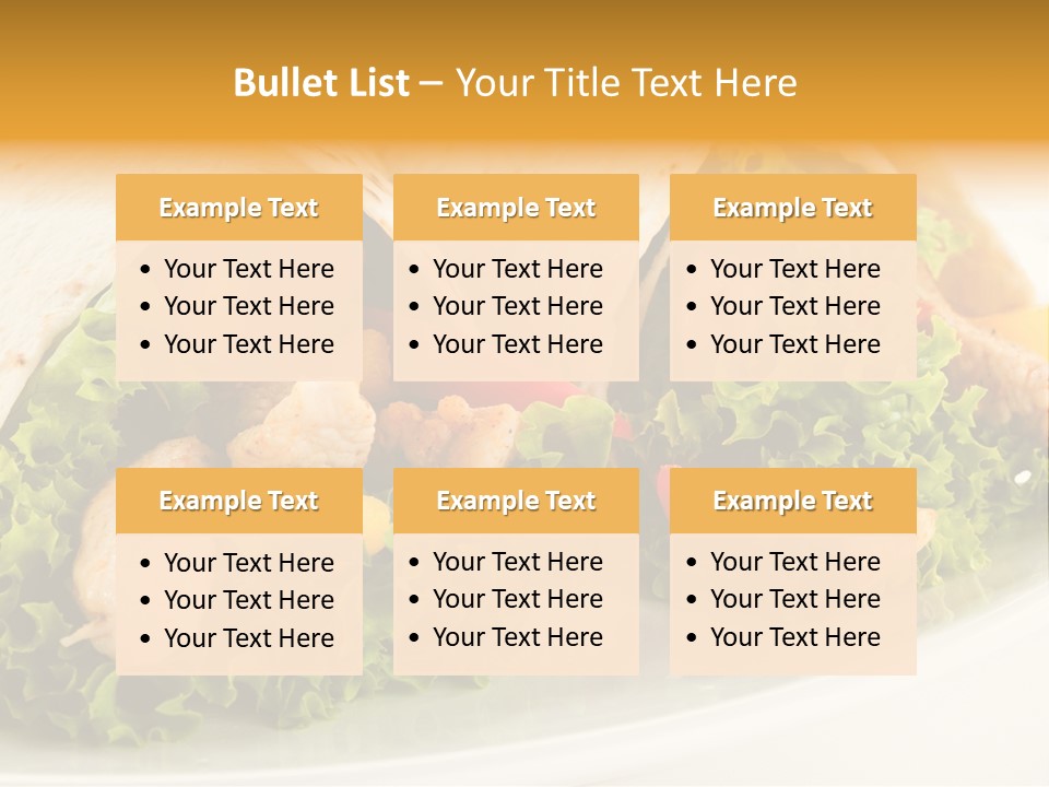 Horizontal Salad Cuisine PowerPoint Template