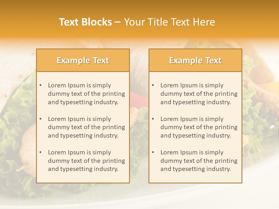 Horizontal Salad Cuisine PowerPoint Template