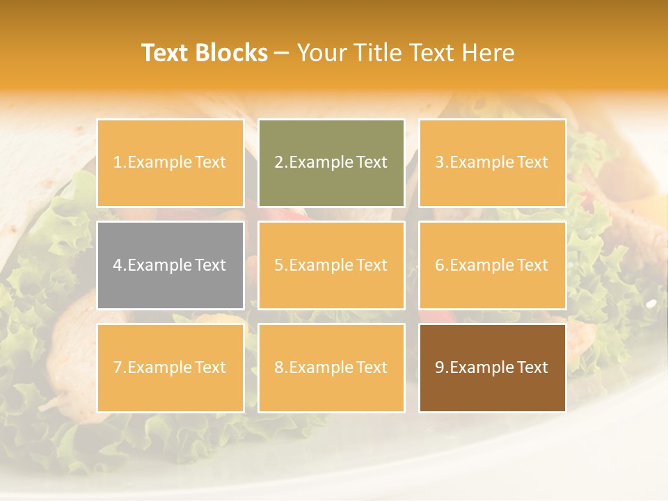 Horizontal Salad Cuisine PowerPoint Template