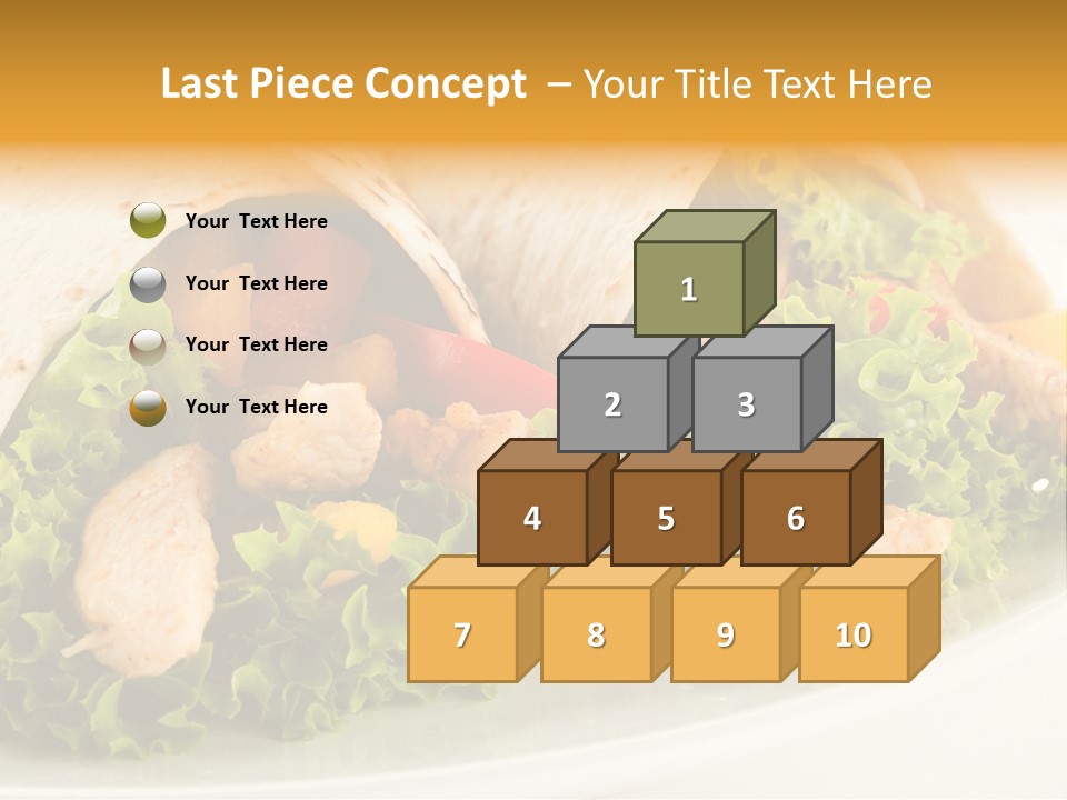 Horizontal Salad Cuisine PowerPoint Template