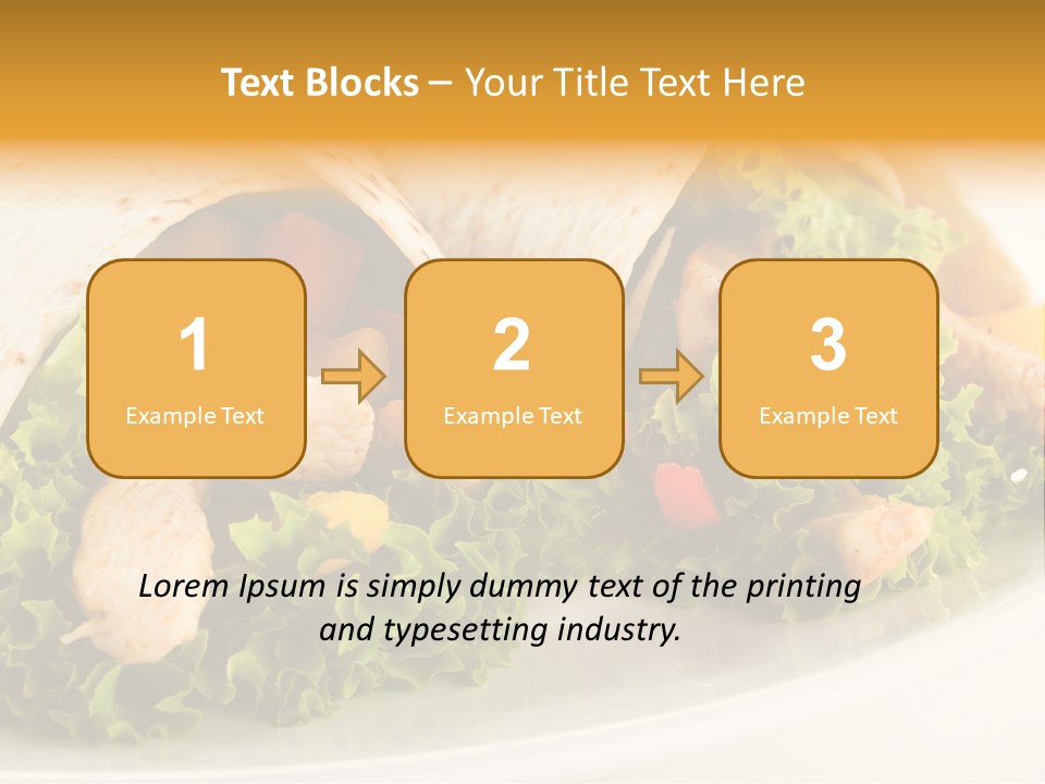 Horizontal Salad Cuisine PowerPoint Template