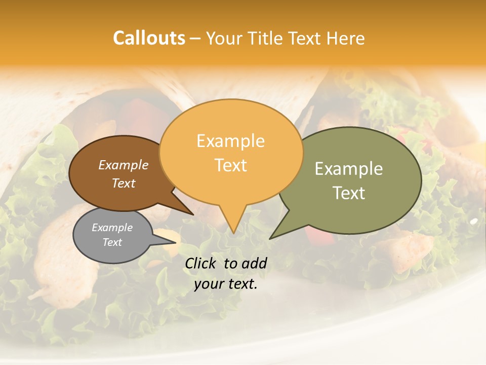 Horizontal Salad Cuisine PowerPoint Template