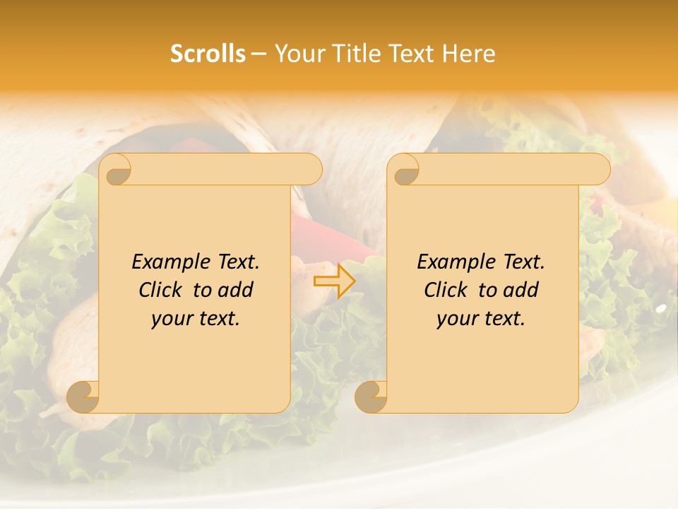 Horizontal Salad Cuisine PowerPoint Template