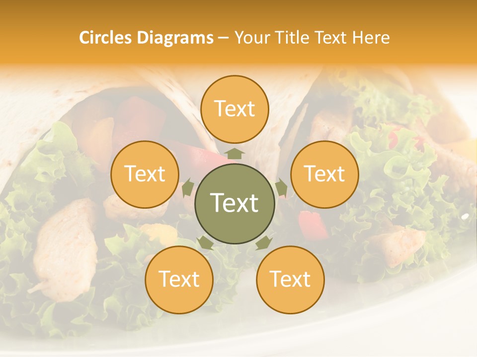 Horizontal Salad Cuisine PowerPoint Template