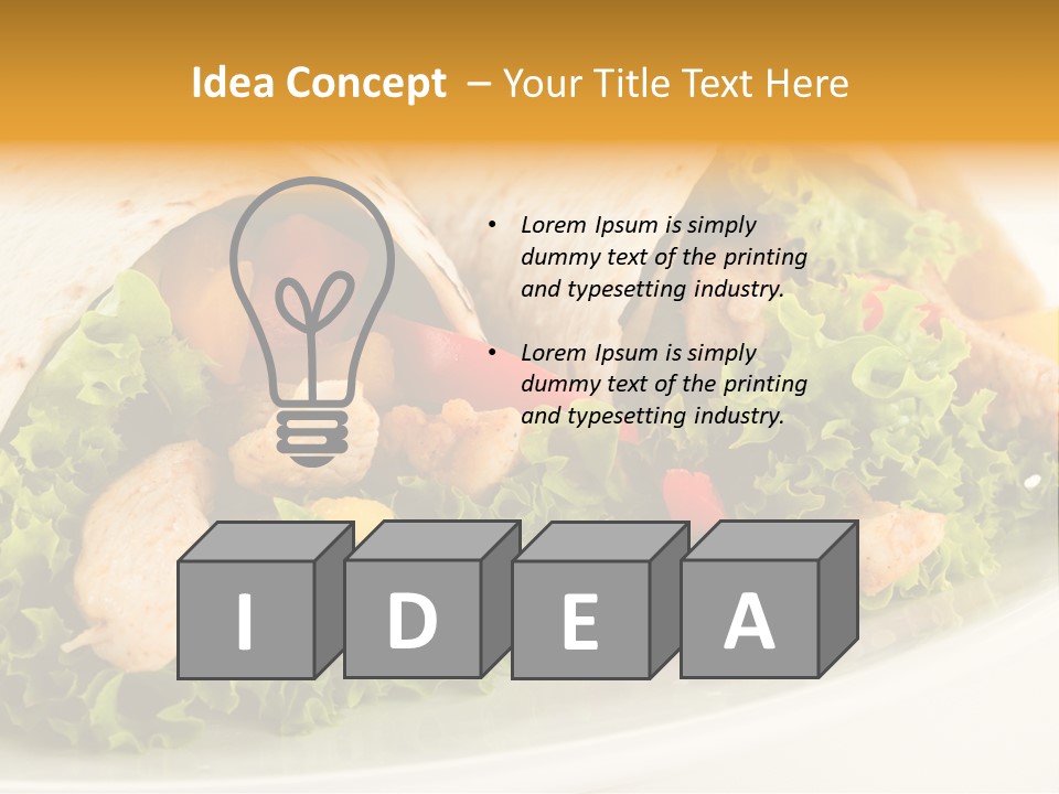 Horizontal Salad Cuisine PowerPoint Template