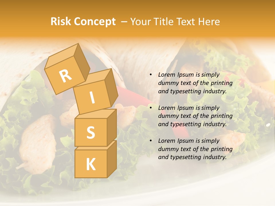 Horizontal Salad Cuisine PowerPoint Template