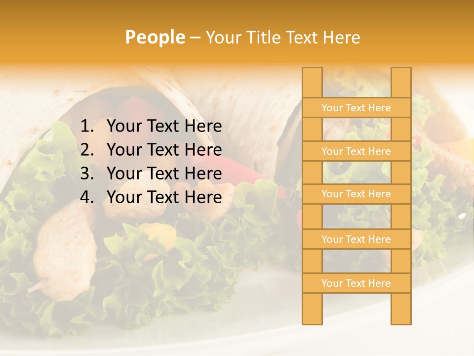Horizontal Salad Cuisine PowerPoint Template