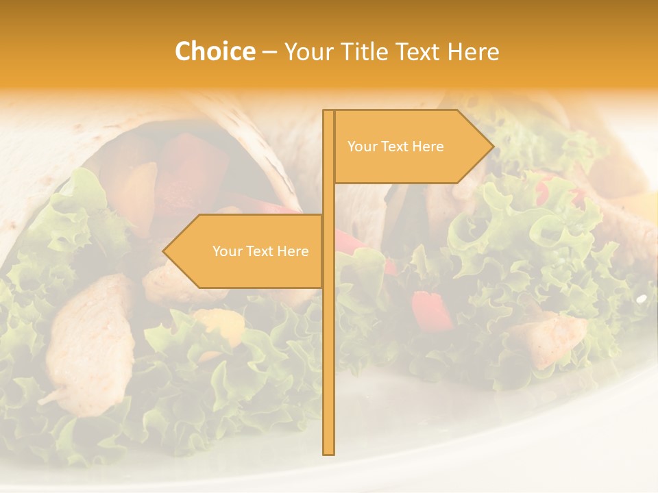 Horizontal Salad Cuisine PowerPoint Template