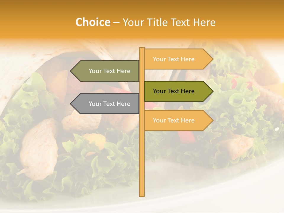 Horizontal Salad Cuisine PowerPoint Template