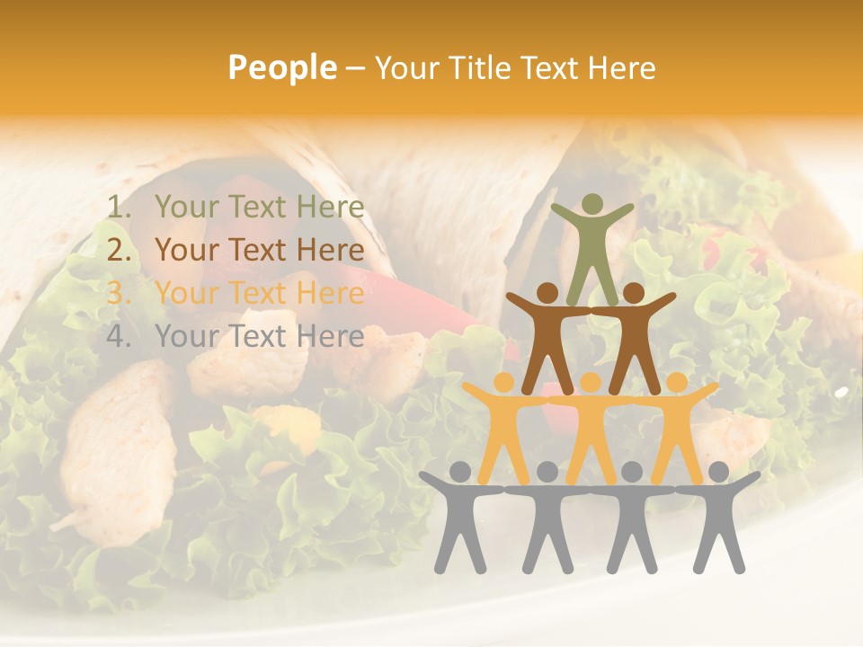 Horizontal Salad Cuisine PowerPoint Template