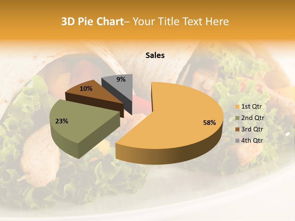 Horizontal Salad Cuisine PowerPoint Template