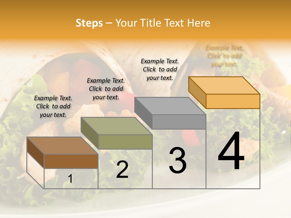 Horizontal Salad Cuisine PowerPoint Template