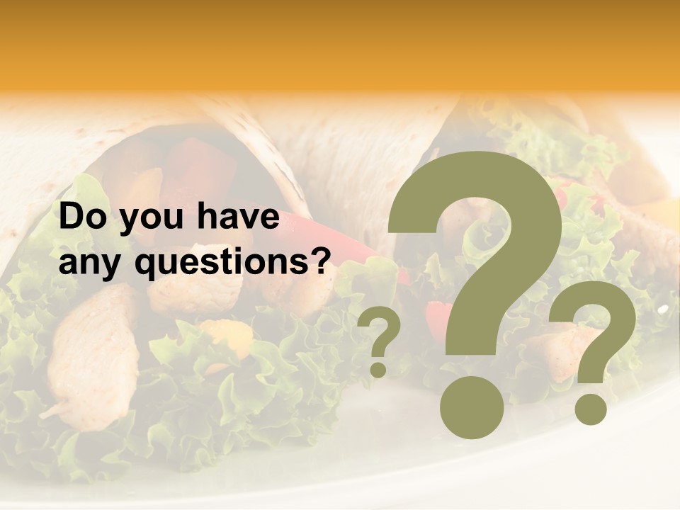 Horizontal Salad Cuisine PowerPoint Template