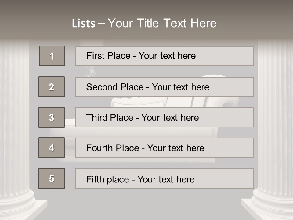 Rich Comfortable Pillar PowerPoint Template
