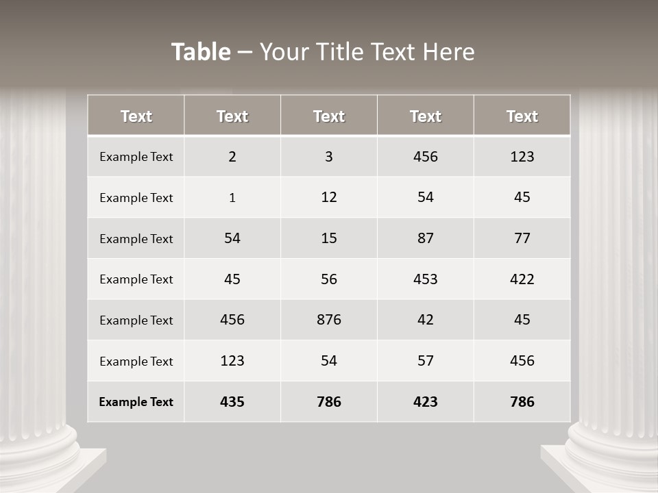 Rich Comfortable Pillar PowerPoint Template