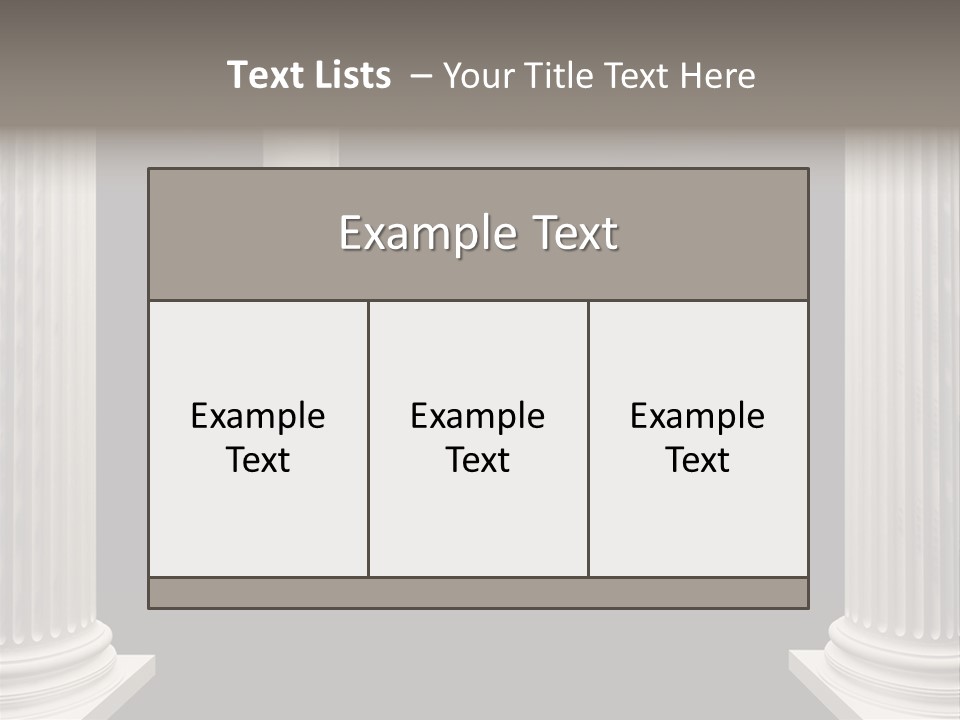 Rich Comfortable Pillar PowerPoint Template
