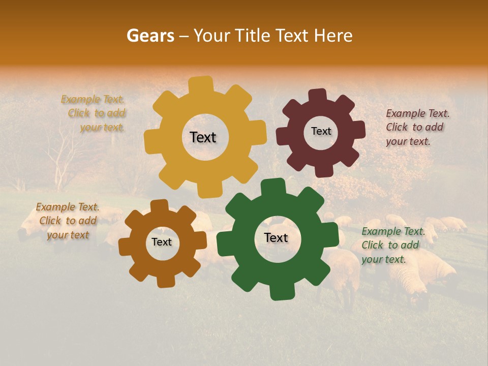 Tree Sheep Farm PowerPoint Template