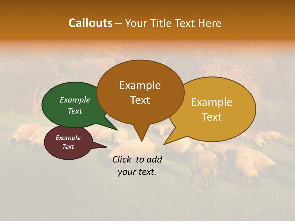 Tree Sheep Farm PowerPoint Template