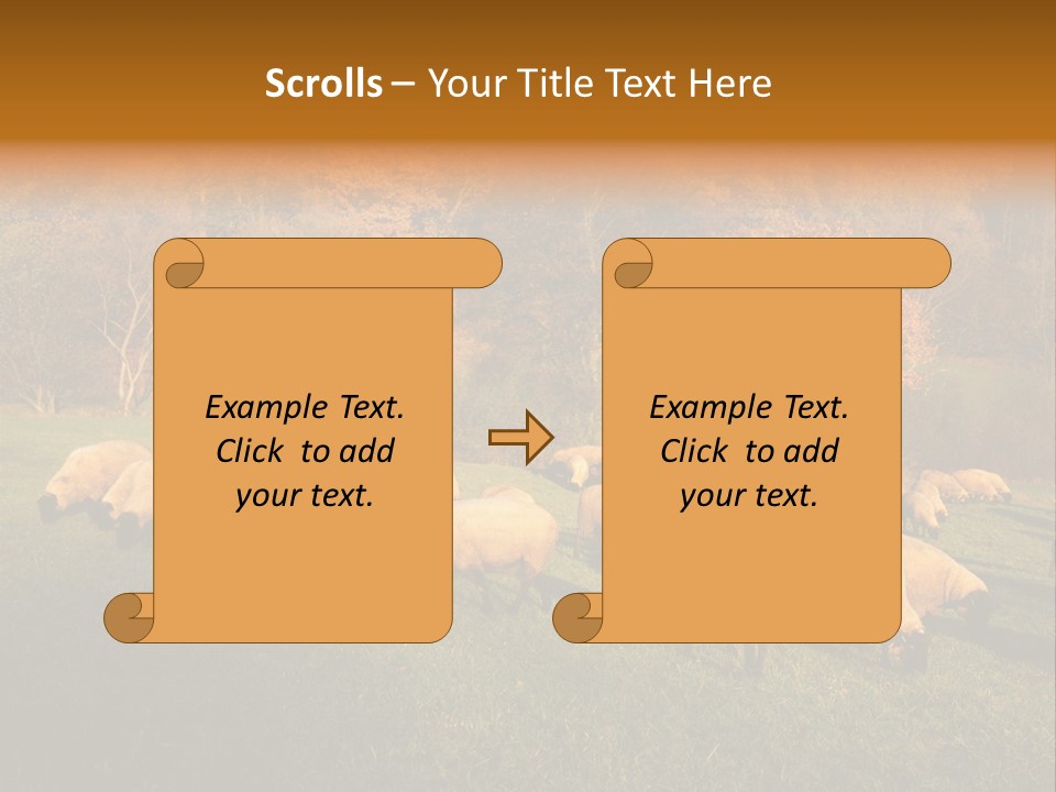 Tree Sheep Farm PowerPoint Template