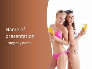 Looking Cocktail Vacation PowerPoint Template