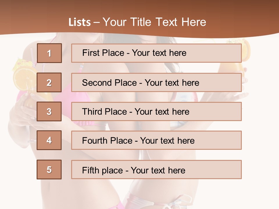 Looking Cocktail Vacation PowerPoint Template