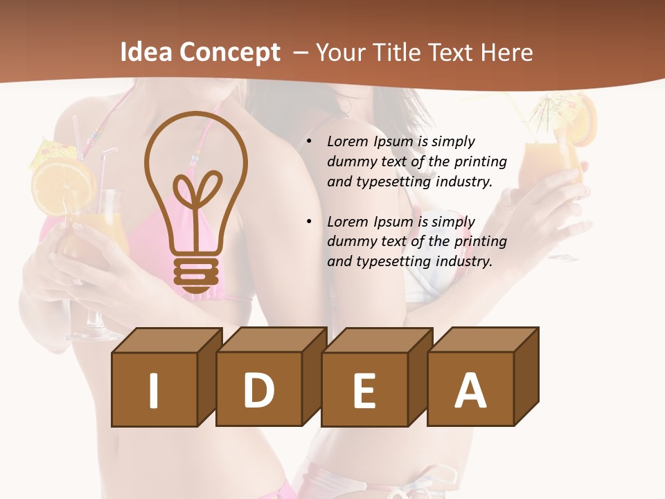 Looking Cocktail Vacation PowerPoint Template