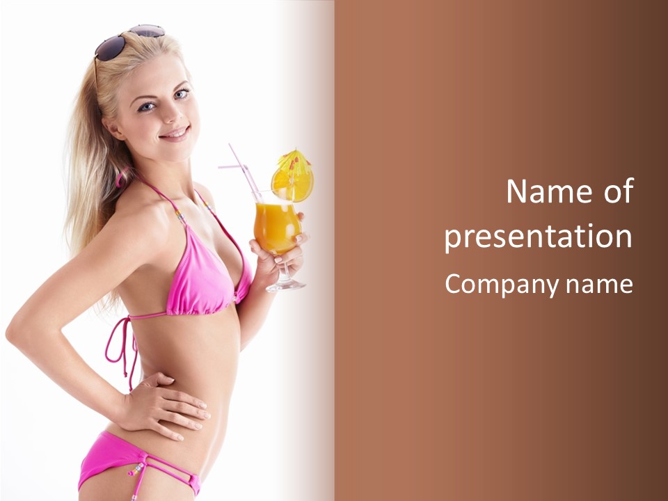 Pink Cheerful Human PowerPoint Template