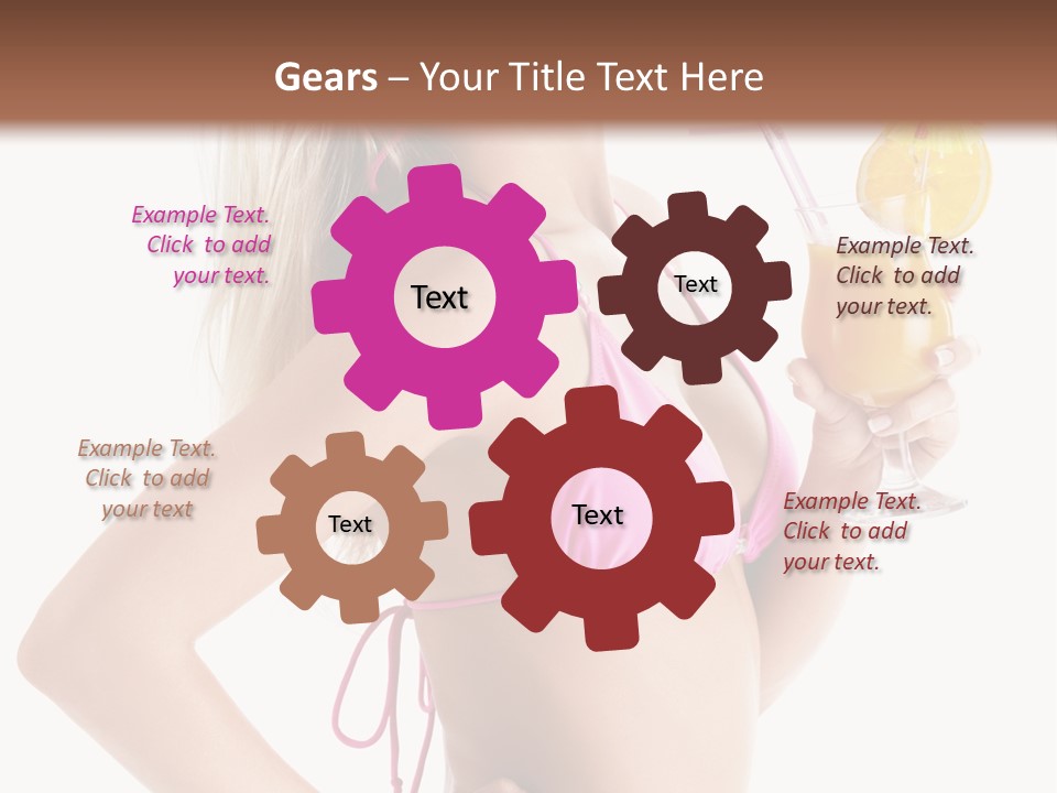 Pink Cheerful Human PowerPoint Template