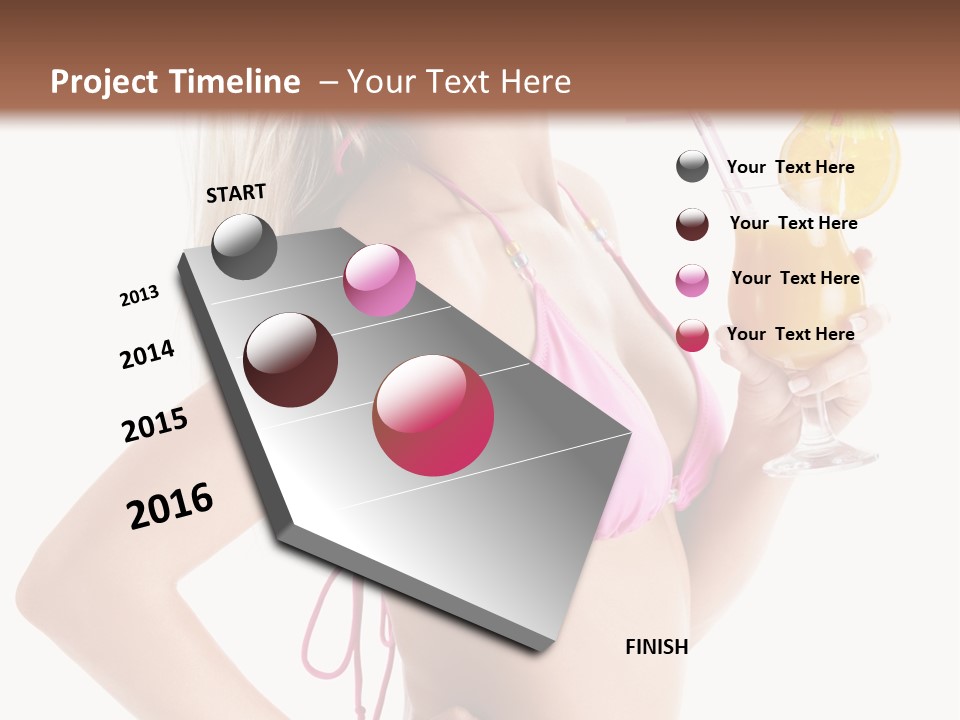 Pink Cheerful Human PowerPoint Template
