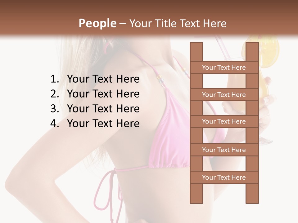 Pink Cheerful Human PowerPoint Template