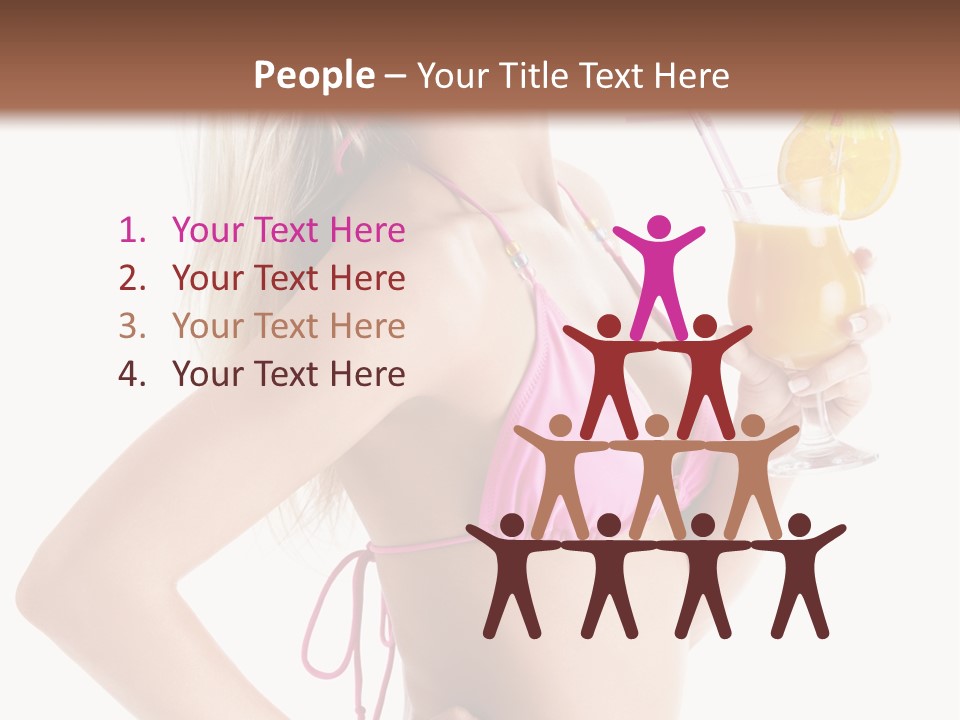 Pink Cheerful Human PowerPoint Template