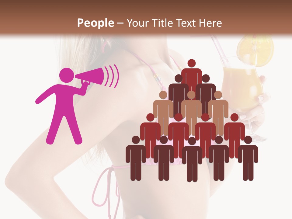 Pink Cheerful Human PowerPoint Template