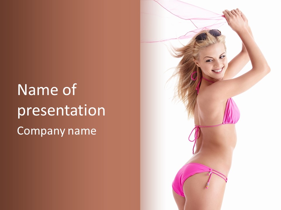 Summer Smiling Beauty PowerPoint Template