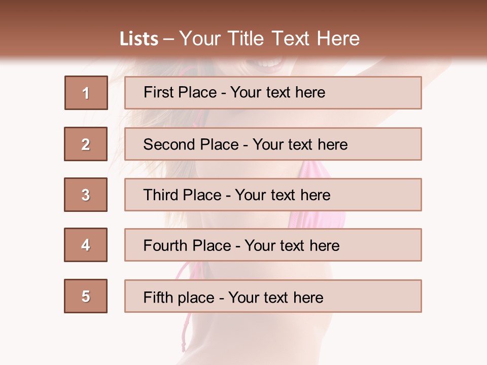Summer Smiling Beauty PowerPoint Template